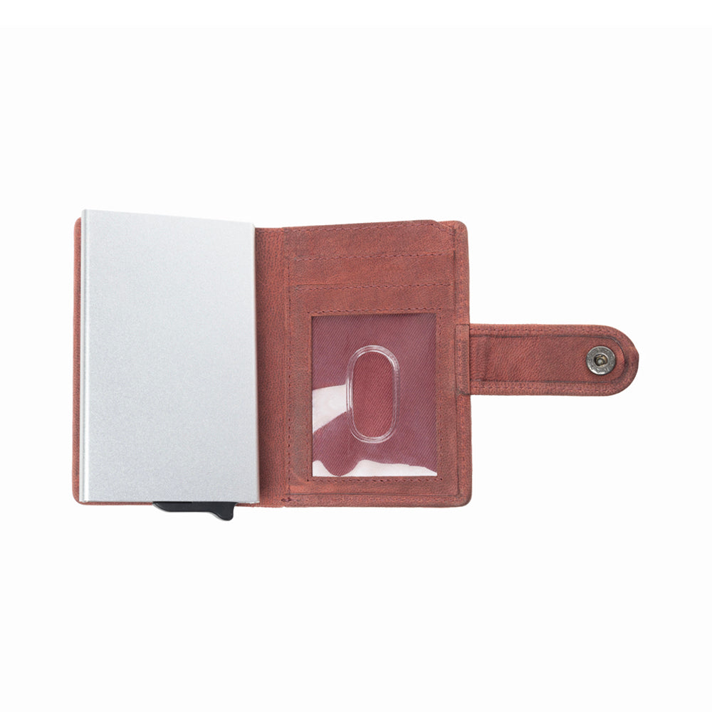 Porte-cartes en cuir Myra Palamino Bloom, coloris Canyon Teal