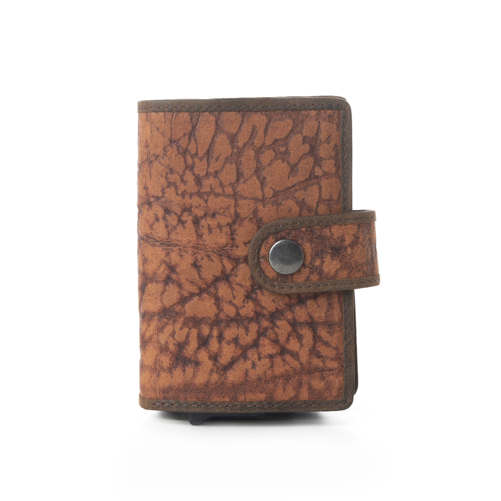 Porte-cartes Myra Rugged Raven en cuir couleur Canyon Amber
