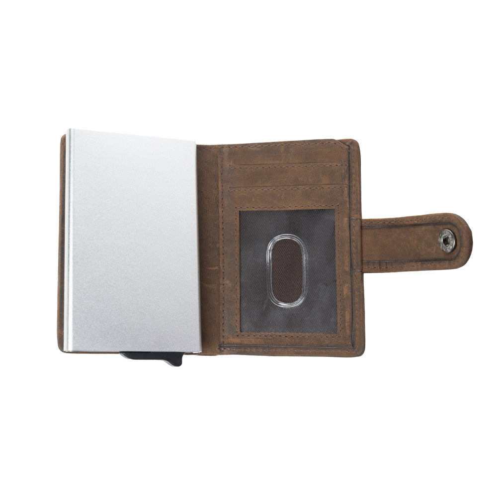 Porte-cartes Myra Rugged Raven en cuir couleur Canyon Amber