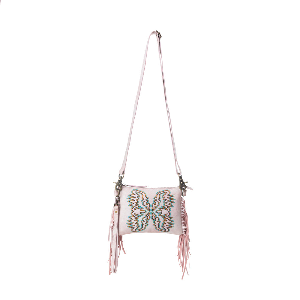Sac en cuir à franges Myra ThunderFly rose blush Sundown