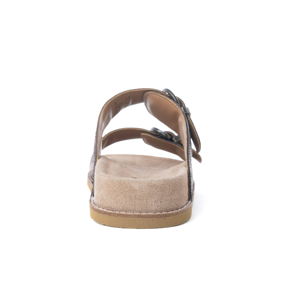 Sandales en cuir ciselé Myra Canyon Ember, marron bronzé