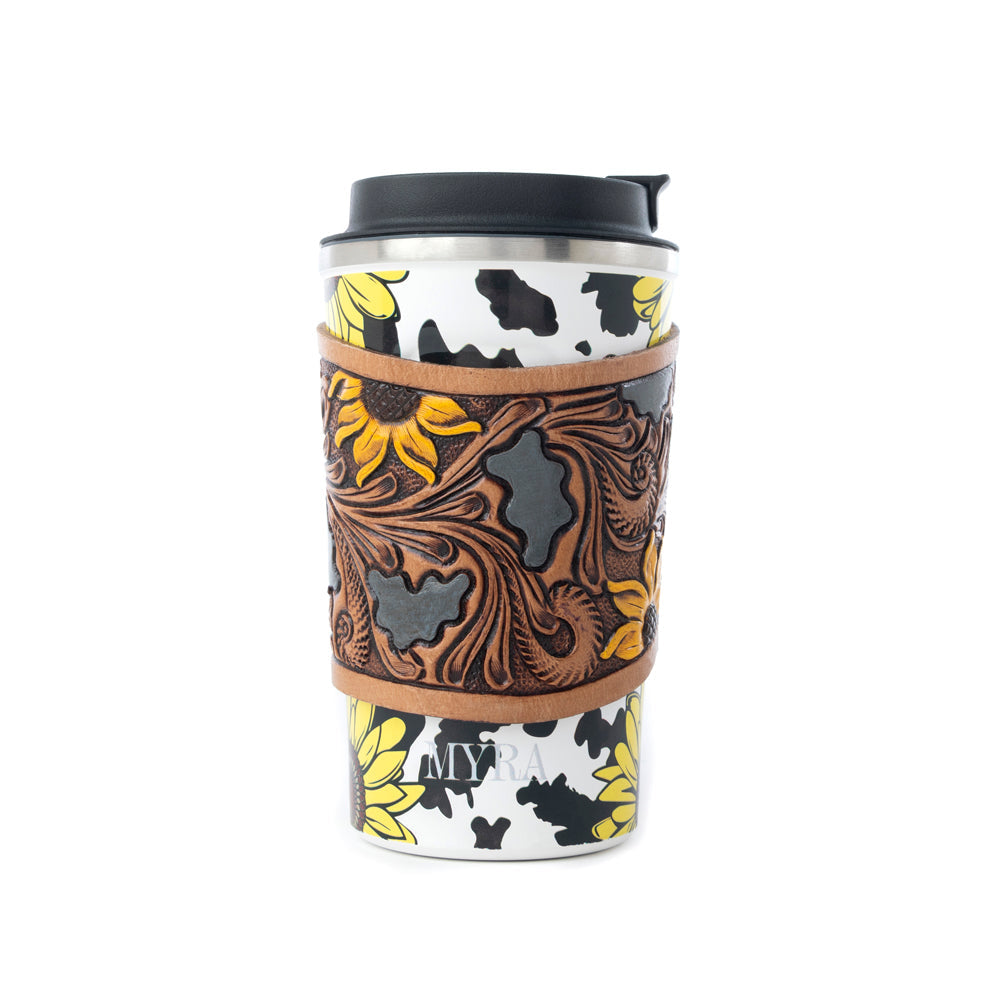 Mug en acier inoxydable Western Trail Brew, jaune tournesol
