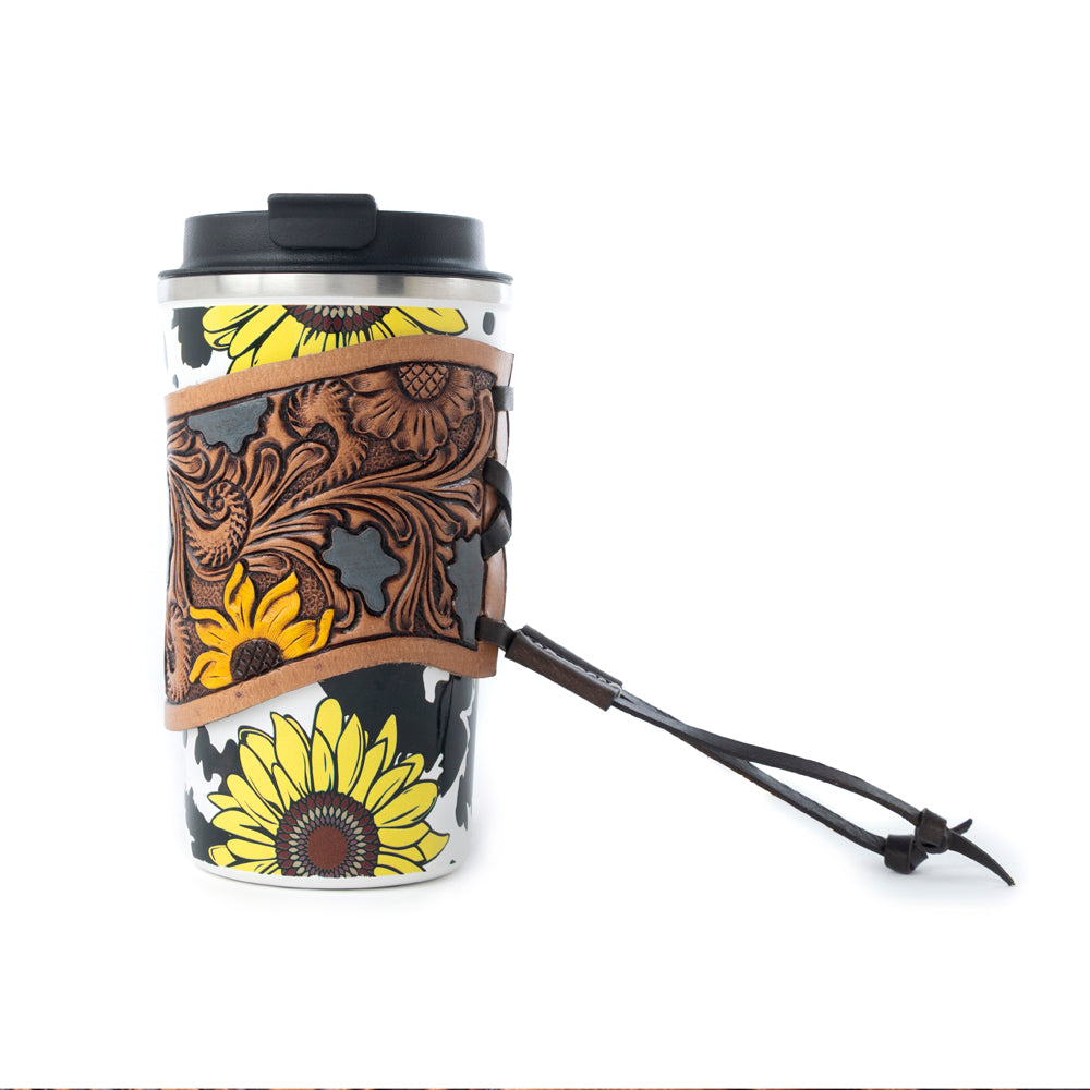 Mug en acier inoxydable Western Trail Brew, jaune tournesol