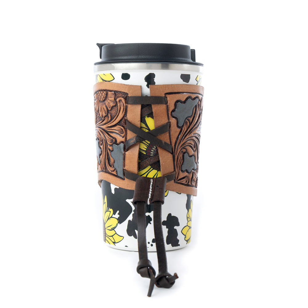 Mug en acier inoxydable Western Trail Brew, jaune tournesol