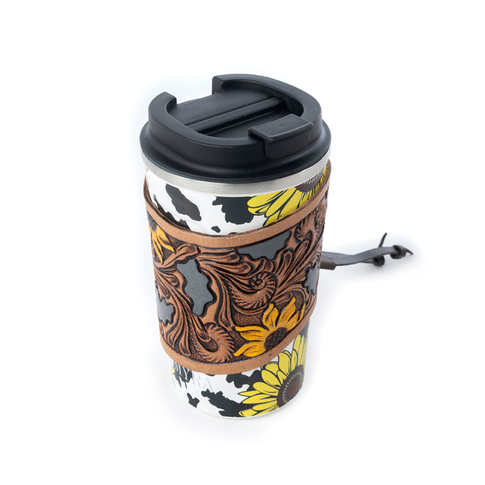 Mug en acier inoxydable Western Trail Brew, jaune tournesol