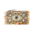 Pochette perlée Myra Eye of the Storm coloris Gold Gaze