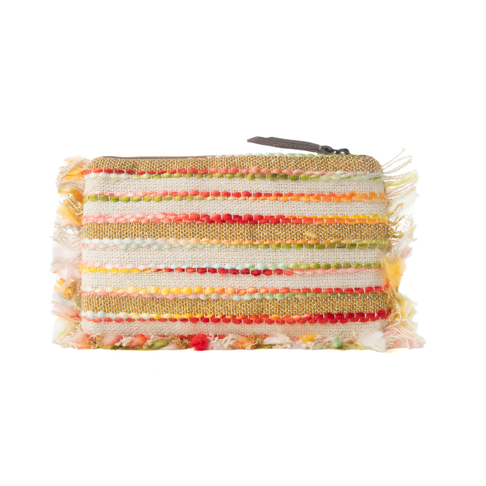 Pochette perlée Myra Eye of the Storm coloris Gold Gaze