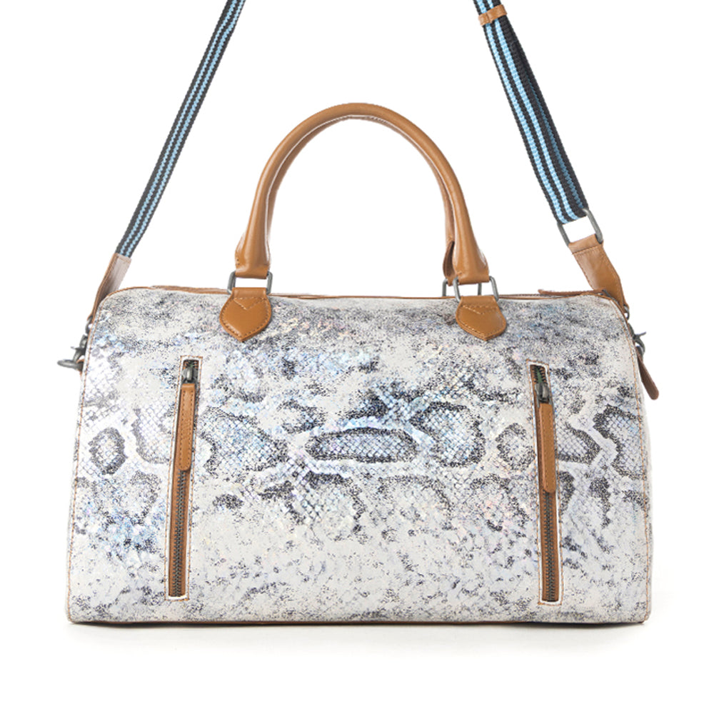 Sac polochon en cuir Myra Ranger imprimé serpent pour homme Aurora Viper
