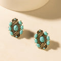 Puces d'oreilles Myra Sage Wind en turquoise du désert