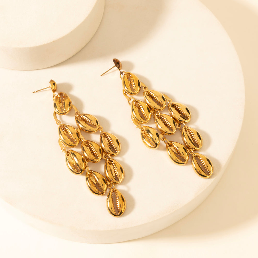 Boucles d'oreilles Myra Shell de la collection Desert Tide