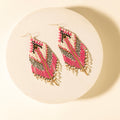 Boucles d'oreilles Myra Wildloom Chevron Goutte en Rose poudré