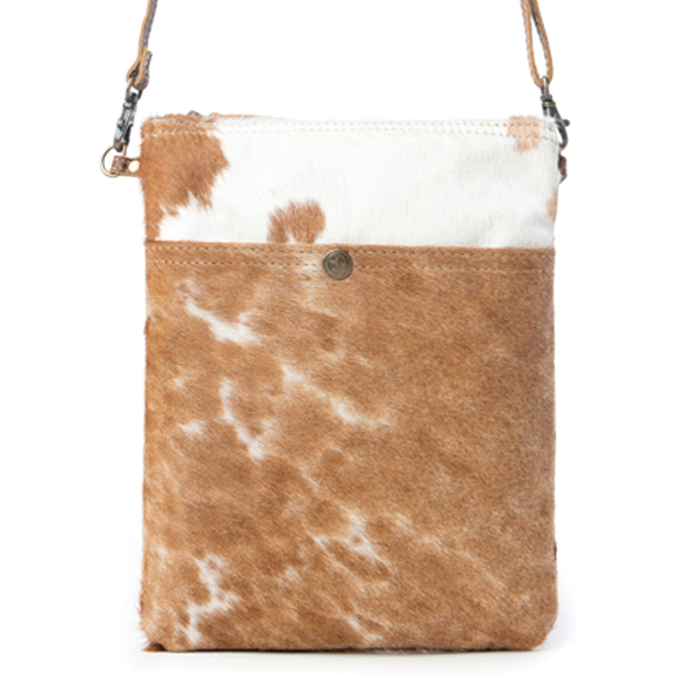 Petit sac porté croisé blanc et cacao