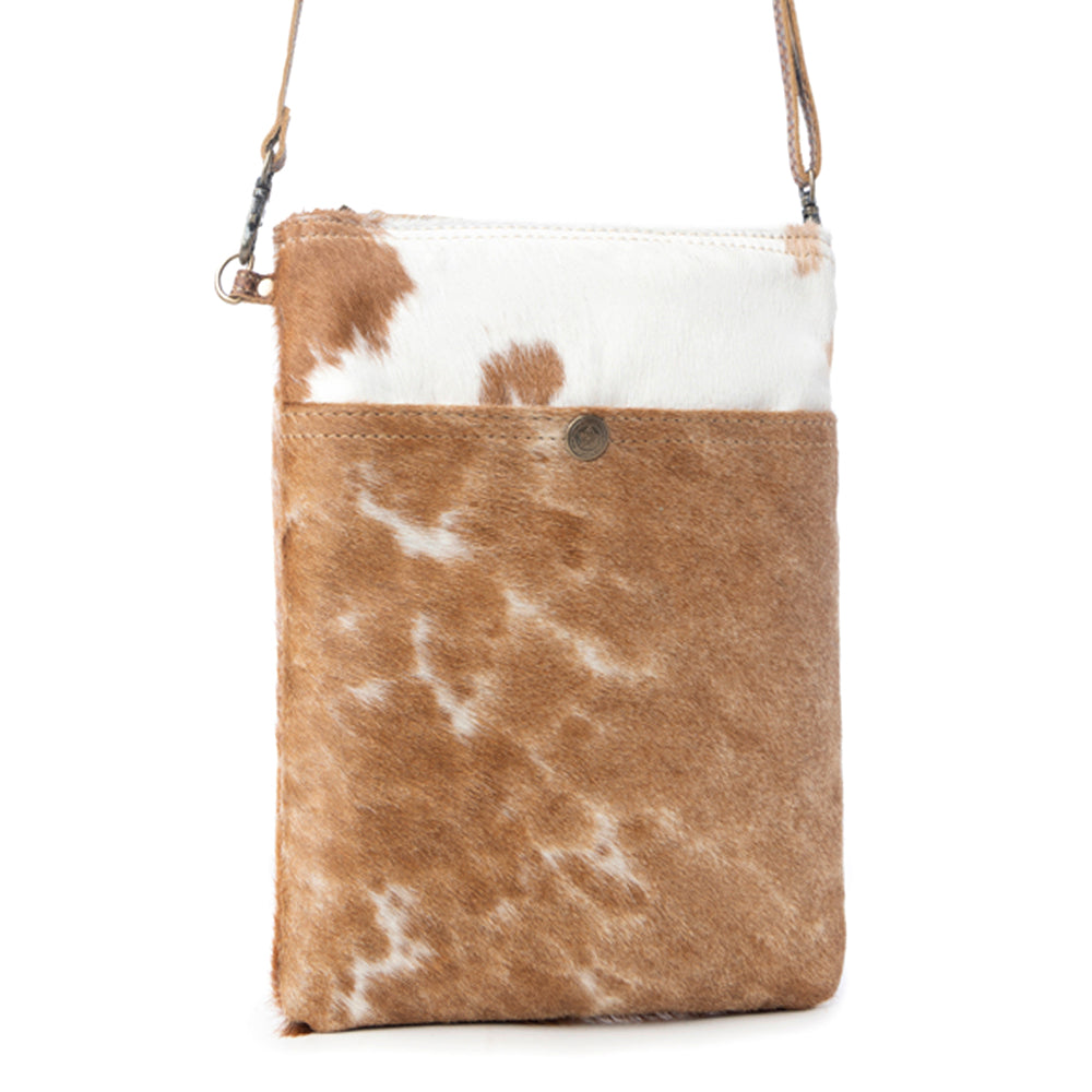 Petit sac porté croisé blanc et cacao