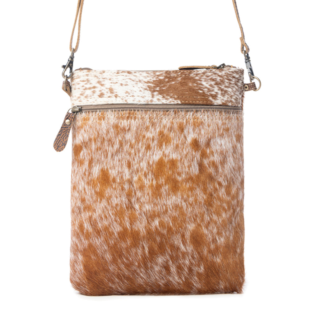 Petit sac porté croisé blanc et cacao
