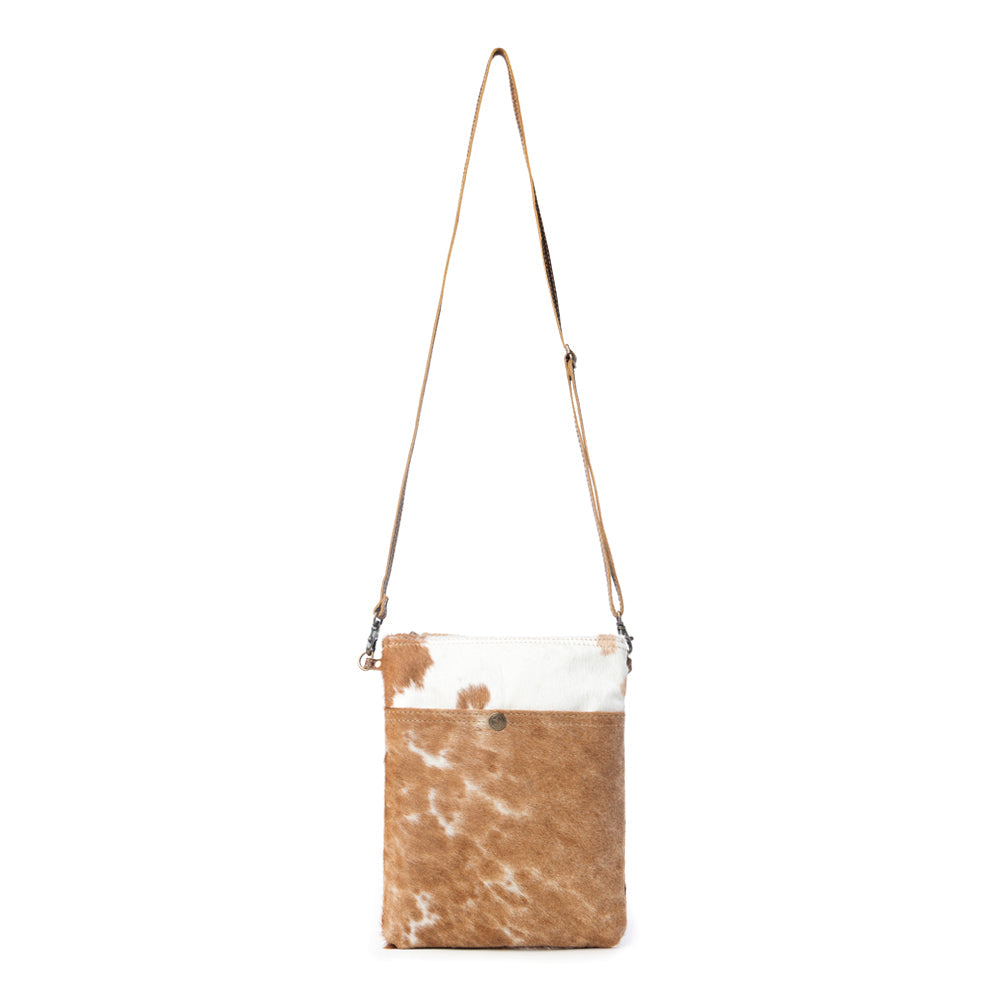 Petit sac porté croisé blanc et cacao