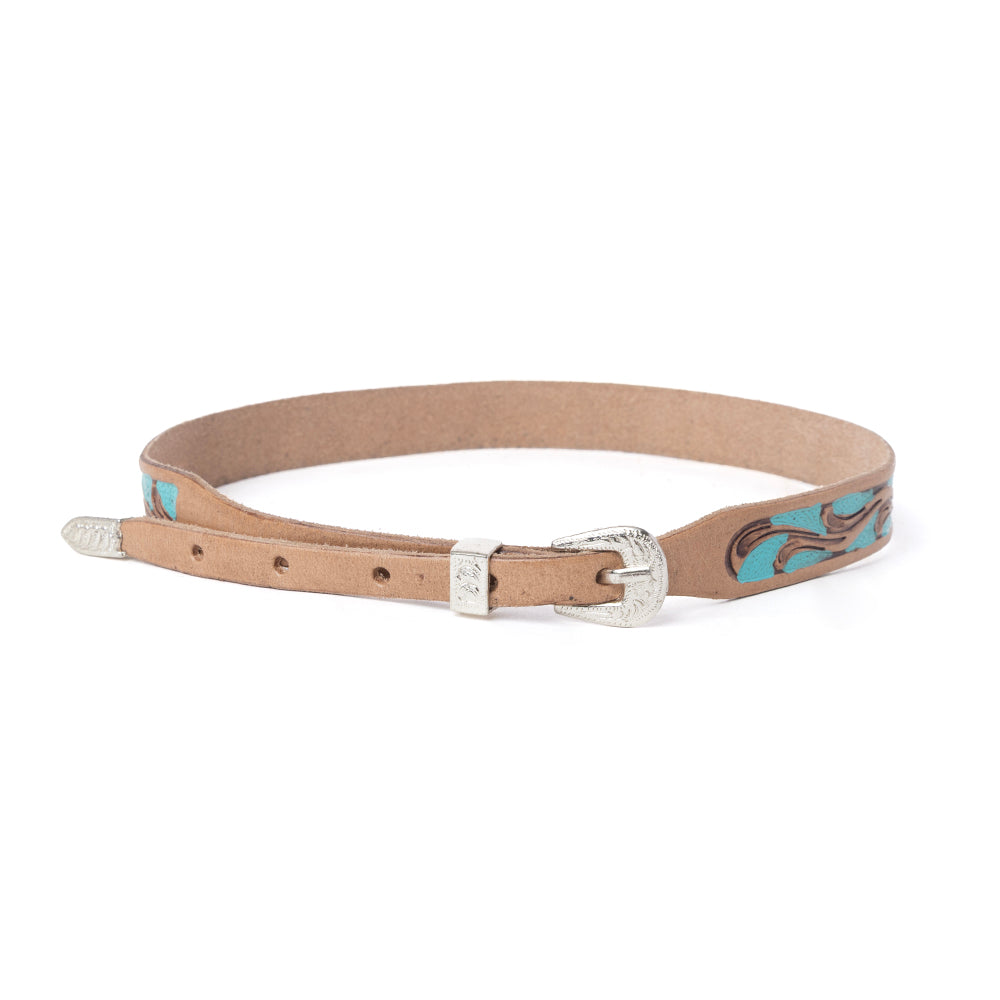 Ceinture de chapeau Myra Blue Mesa en cuir western