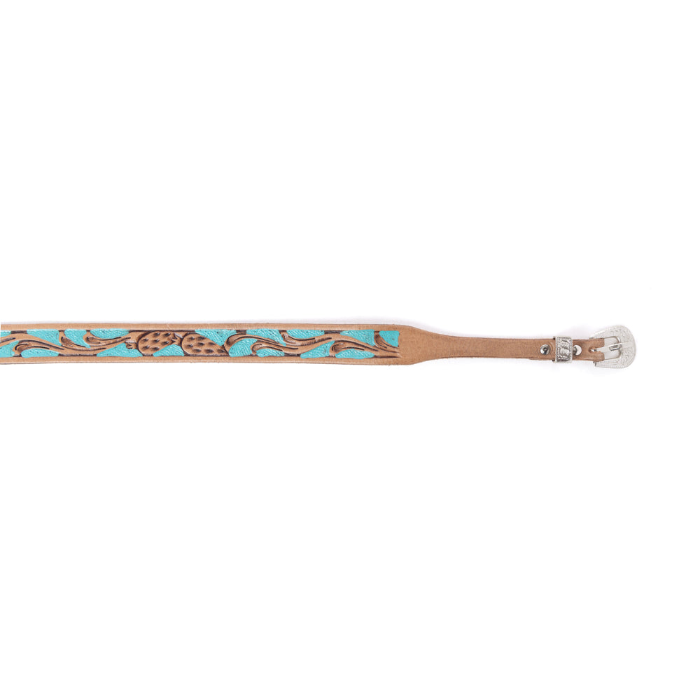 Ceinture de chapeau Myra Blue Mesa en cuir western