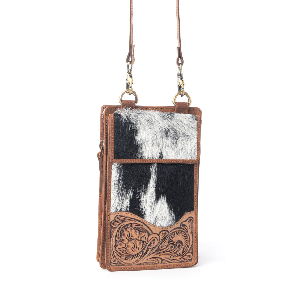 Sac Myra Duneland Rise sculpté à la main, couleur ivoire tigré