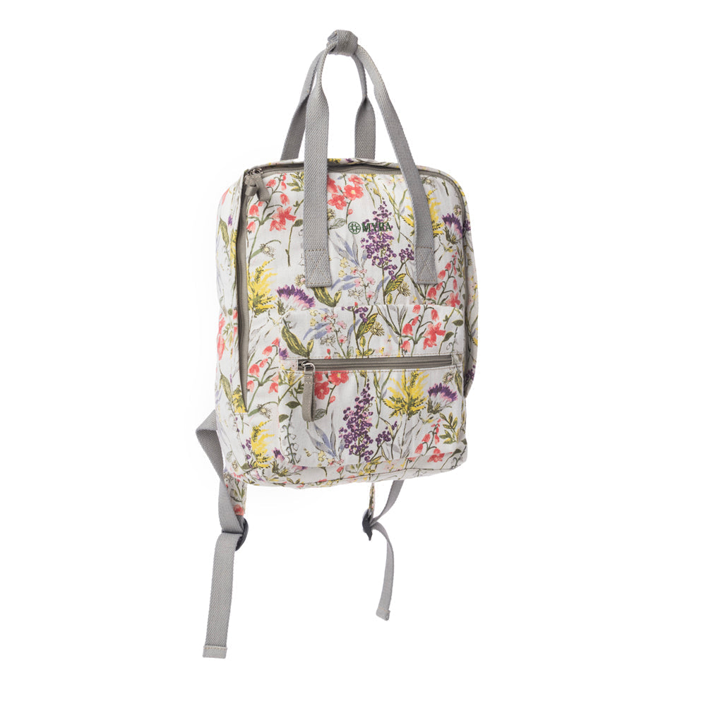 Sac bandoulière Myra Pine Meadow en coton et cuir, coloris Garden White