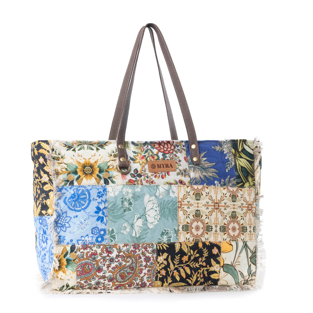 Sac de voyage Myra Sundial Hollow Weekender multicolore à empiècements
