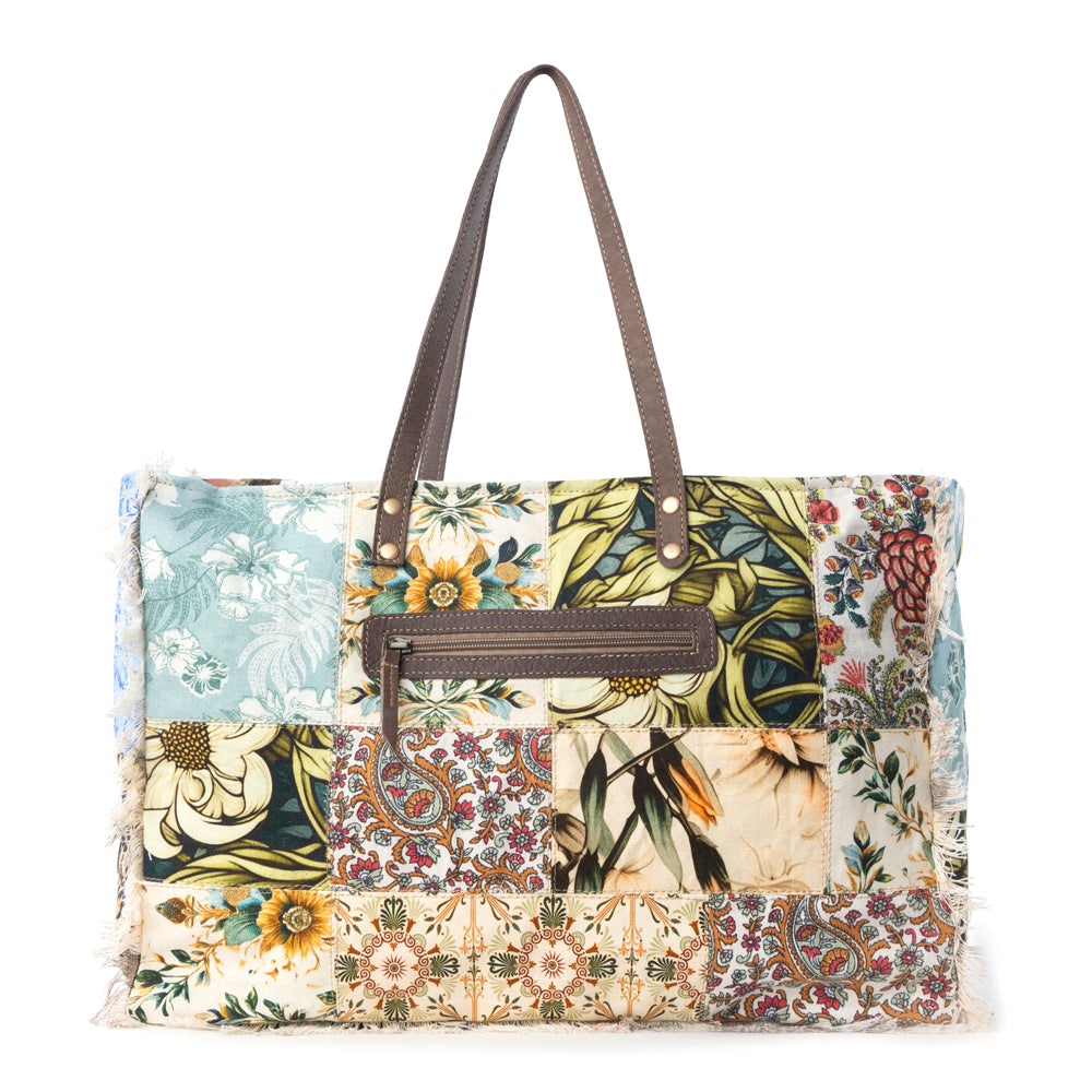 Sac de voyage Myra Sundial Hollow Weekender multicolore à empiècements