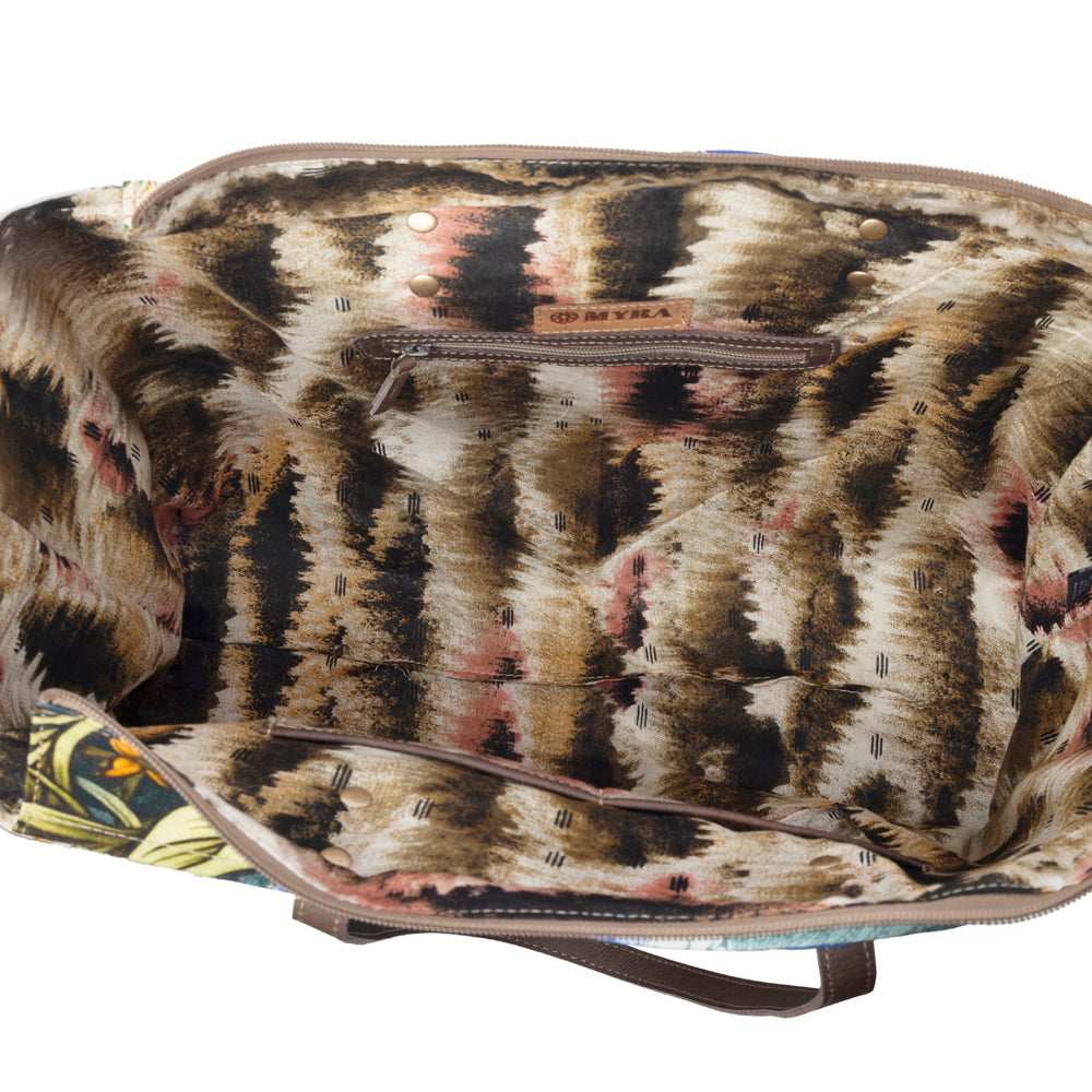 Sac de voyage Myra Sundial Hollow Weekender multicolore à empiècements