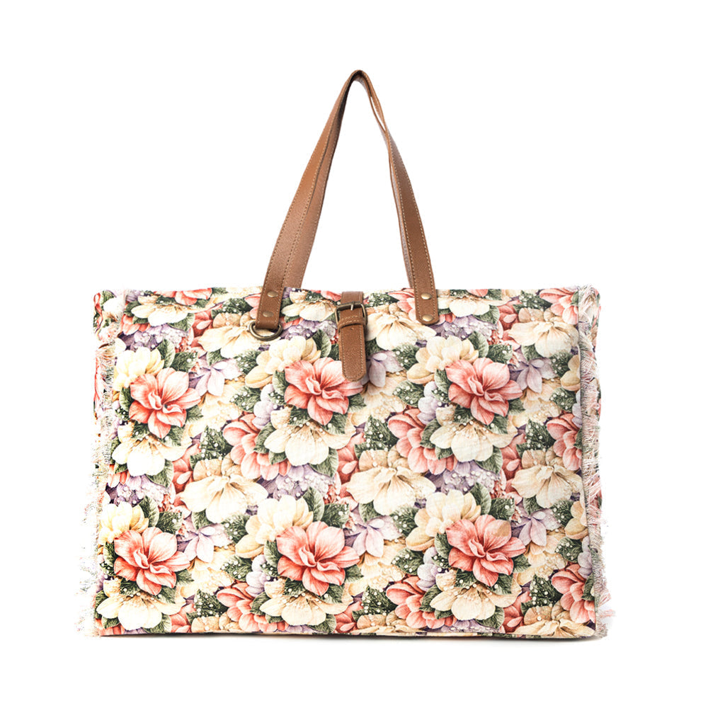 Sac de voyage Myra Meadow Crest en tissu fleuri multicolore