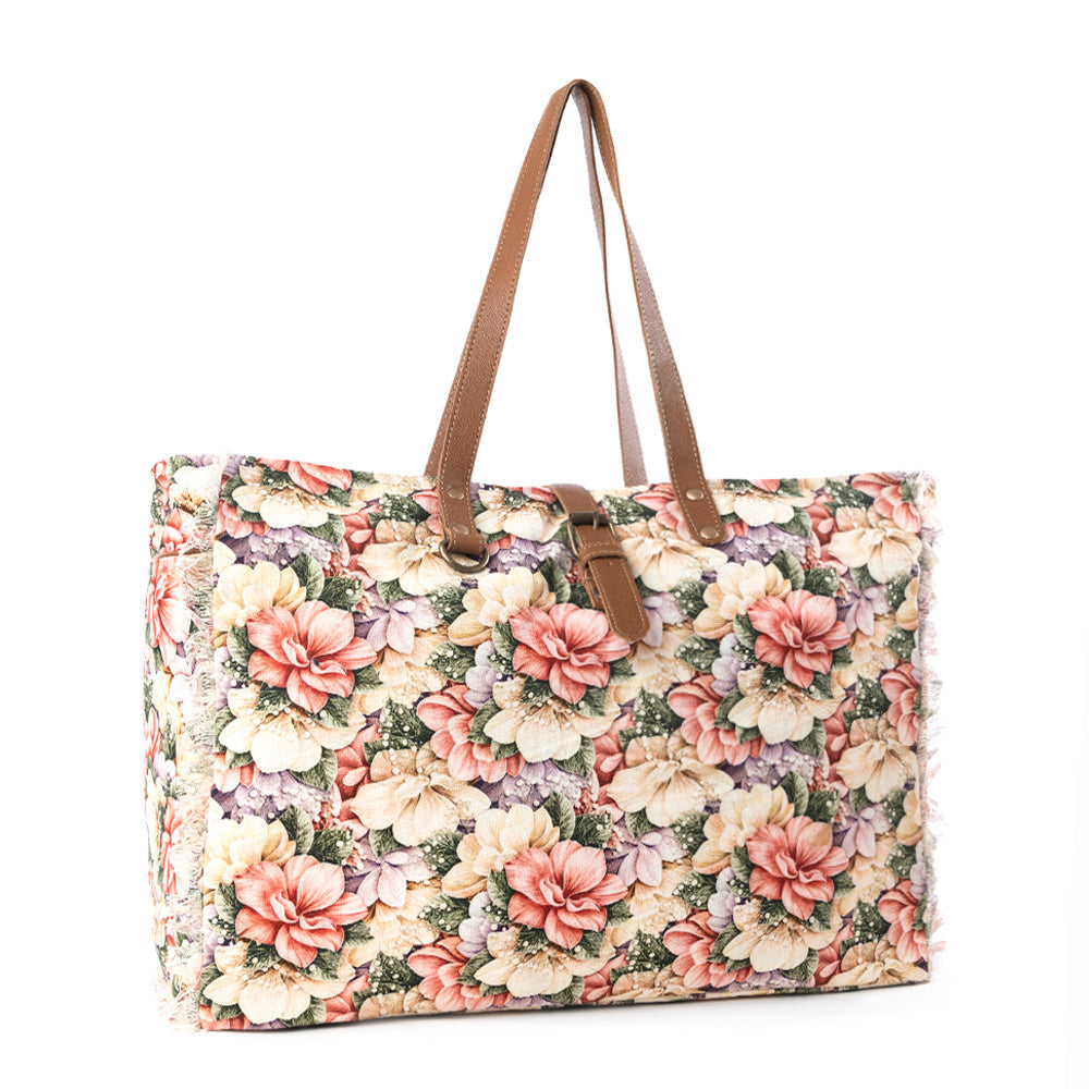 Sac de voyage Myra Meadow Crest en tissu fleuri multicolore