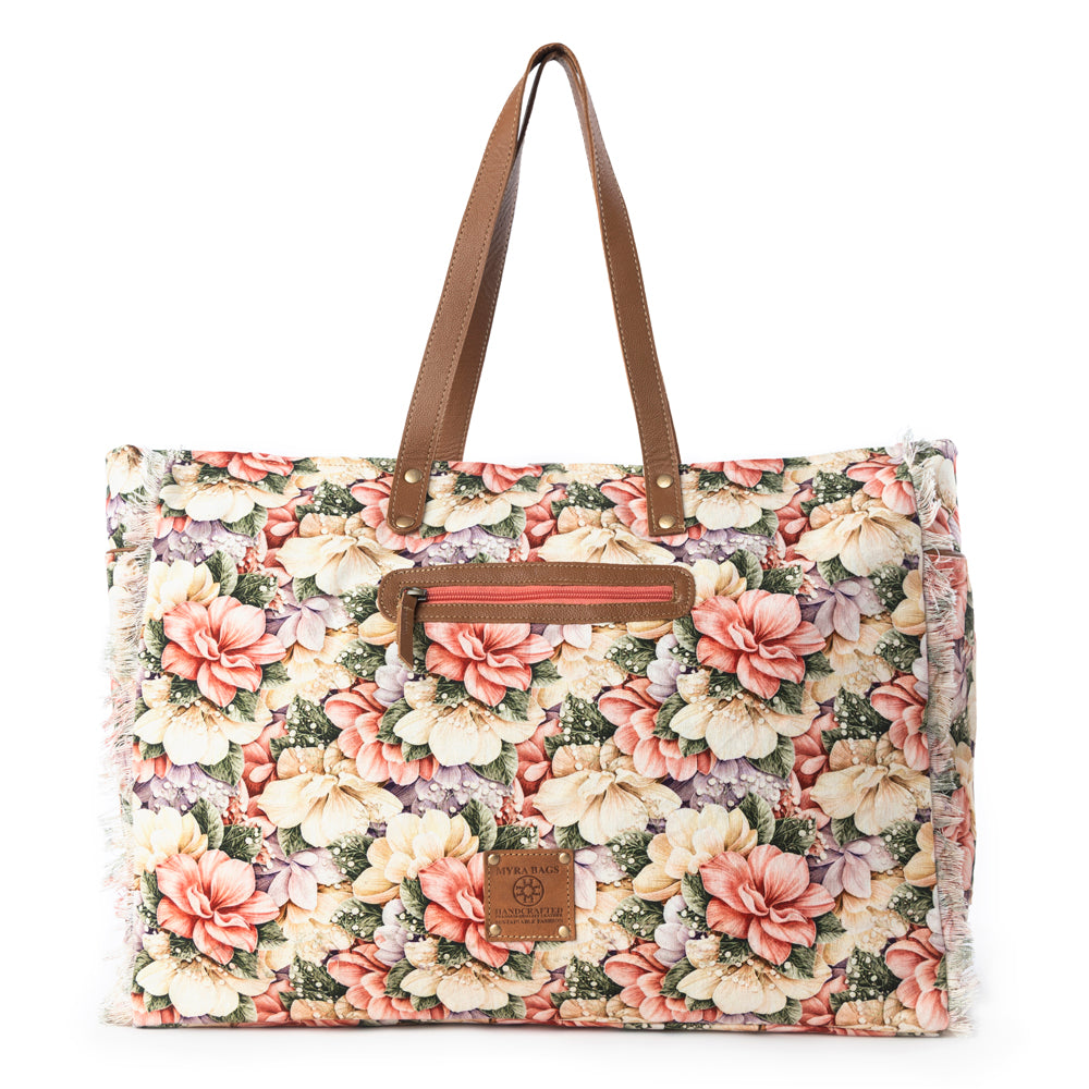 Sac de voyage Myra Meadow Crest en tissu fleuri multicolore
