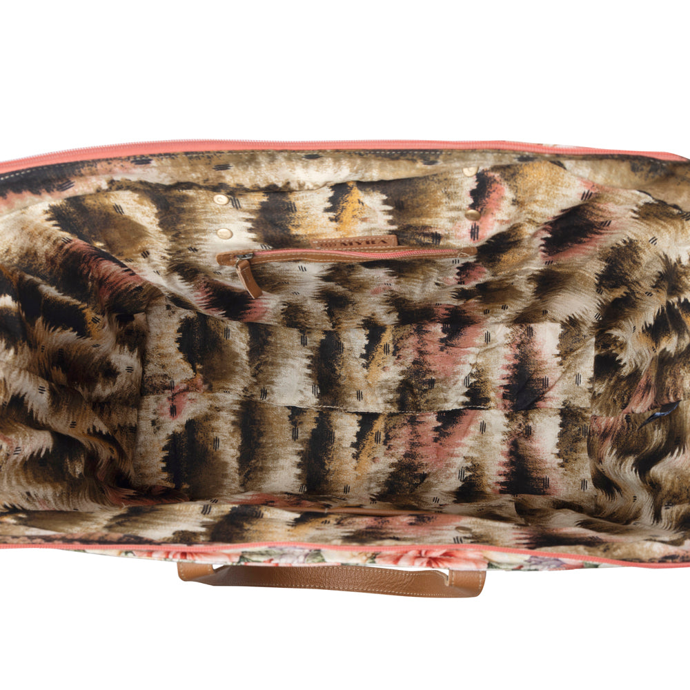 Sac de voyage Myra Meadow Crest en tissu fleuri multicolore