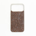 Coque de téléphone Myra Toolcrest en cuir gaufré pour iPhone 17 Pro Max