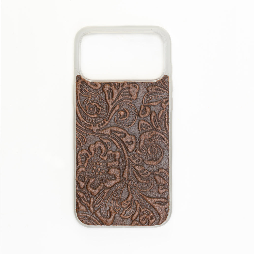Coque de téléphone Myra Toolcrest en cuir gaufré pour iPhone 17 Pro Max
