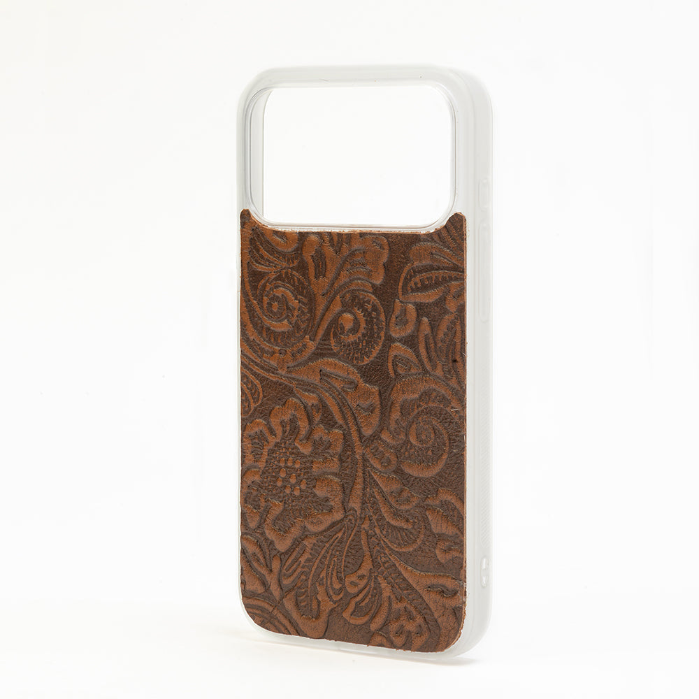 Coque de téléphone Myra Toolcrest en cuir gaufré pour iPhone 17 Pro Max