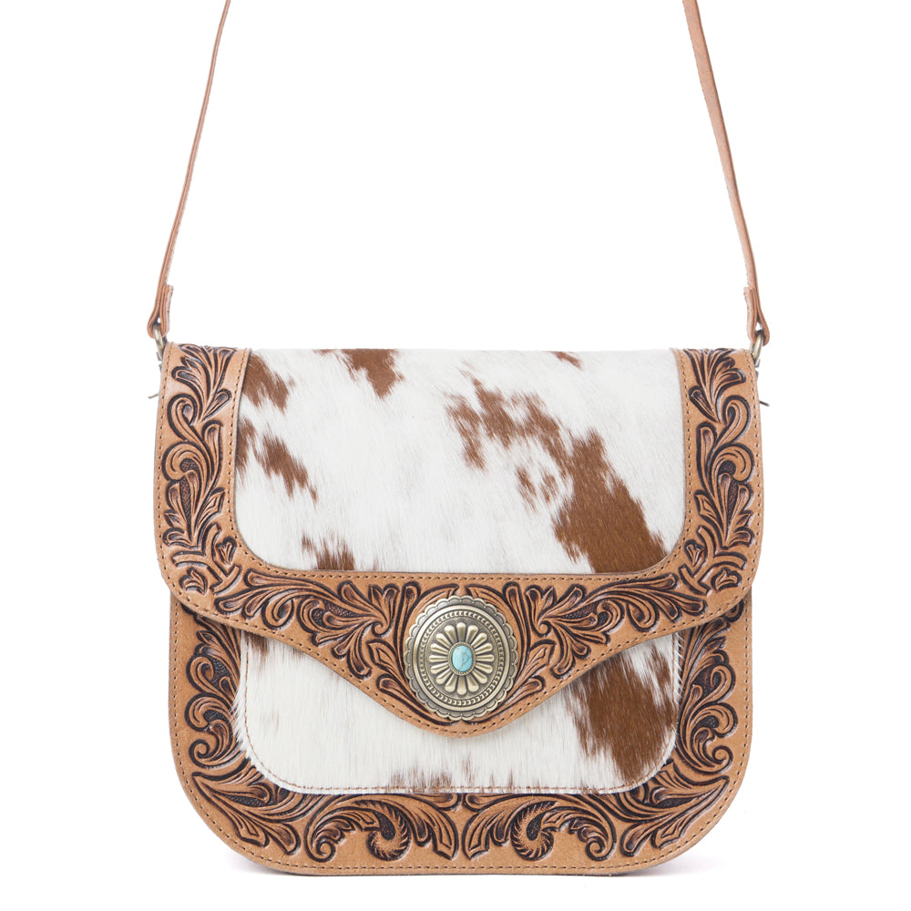 Sac Myra Yellowstone Frontier Ridge ciselé main, coloris avoine moka