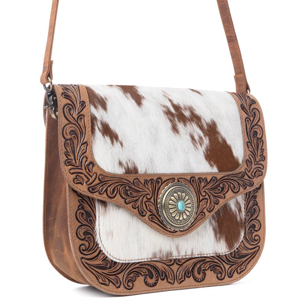 Sac Myra Yellowstone Frontier Ridge ciselé main, coloris avoine moka