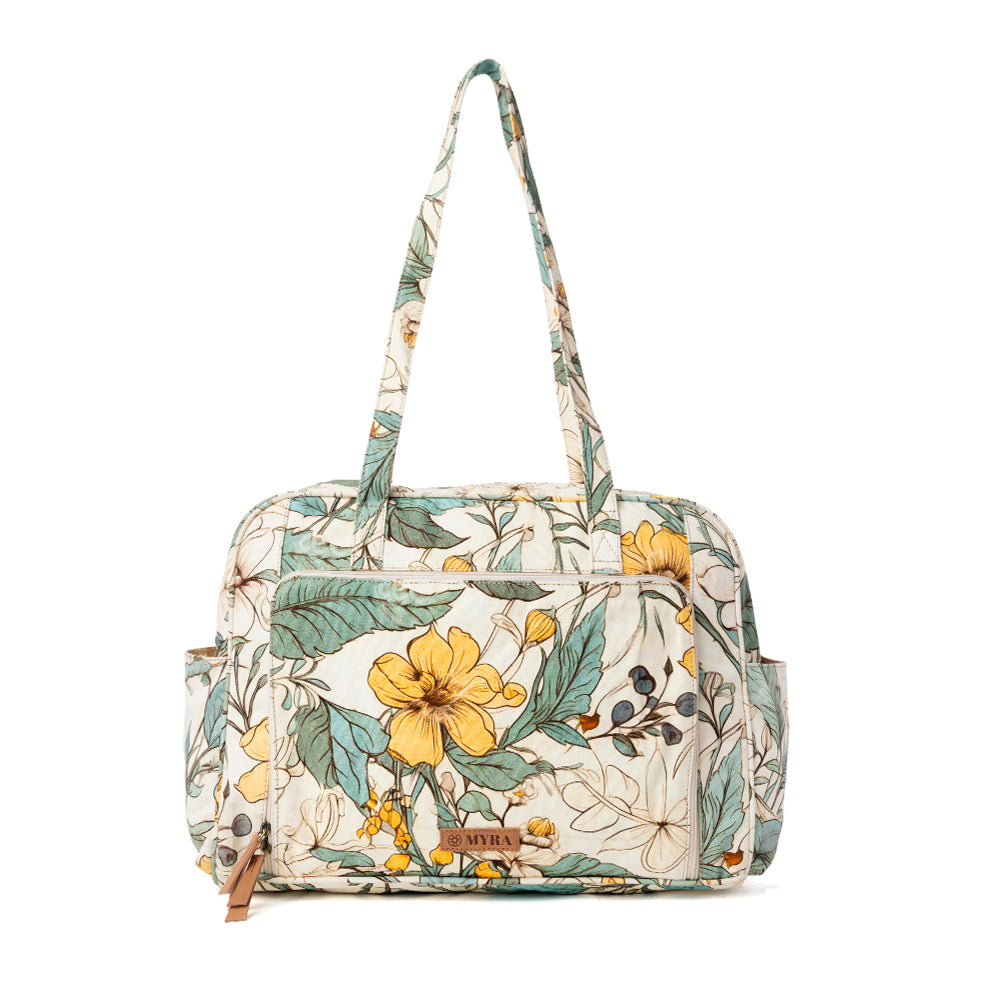 Sac à langer Myra Sunnyfield en coton Ocre Fougère