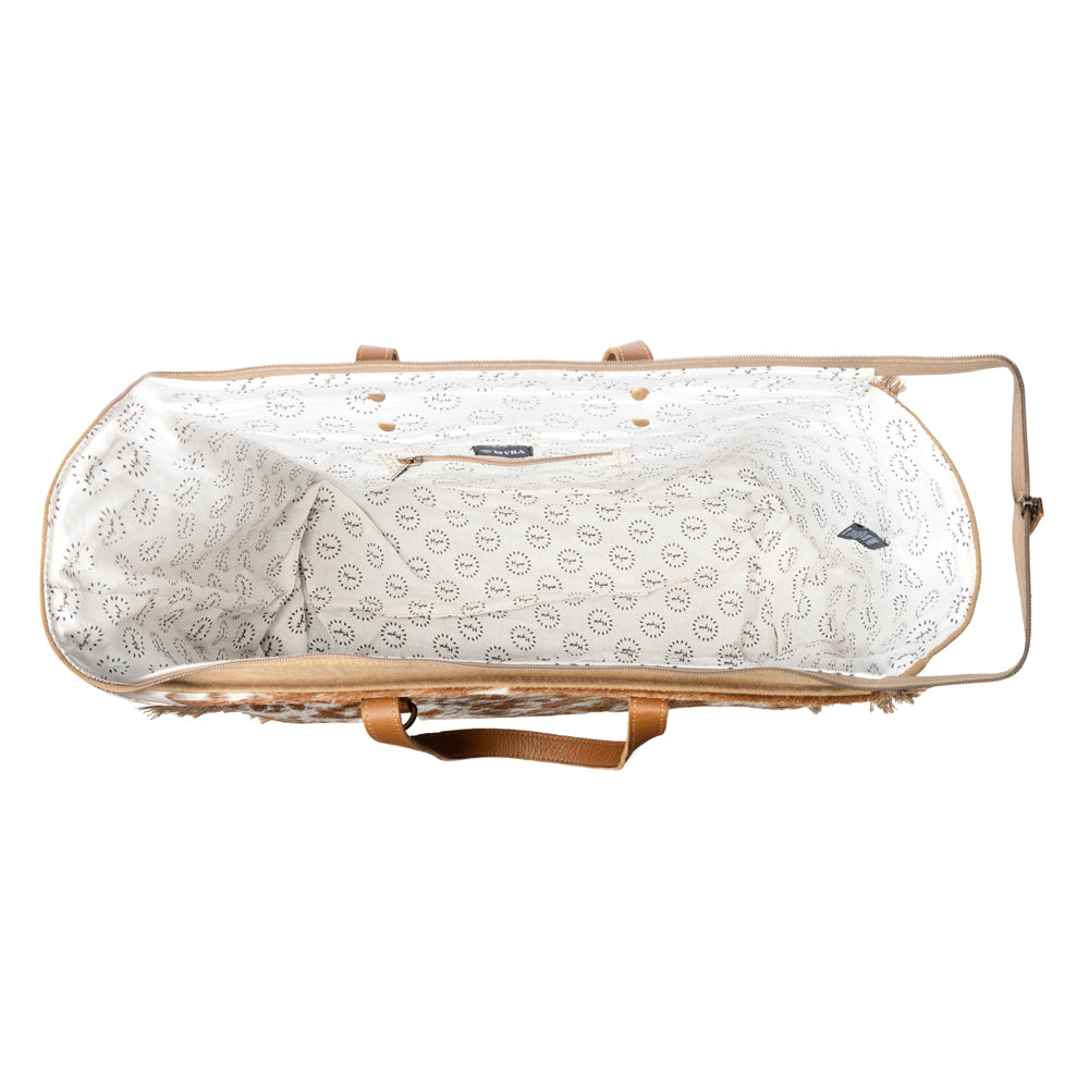 Sac Myra Cartwright en cuir repoussé, beige et blanc
