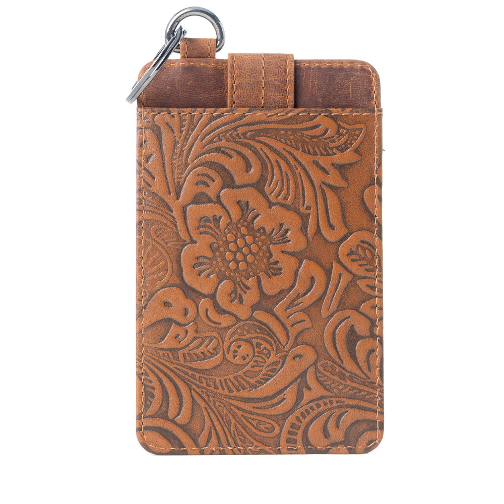 Porte-cartes Myra Roper pour femme marron avec détails embossés