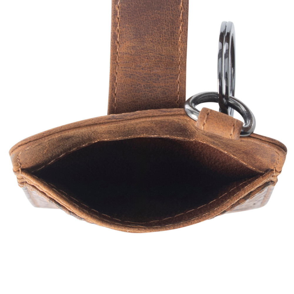 Porte-cartes Myra Roper pour femme marron avec détails embossés
