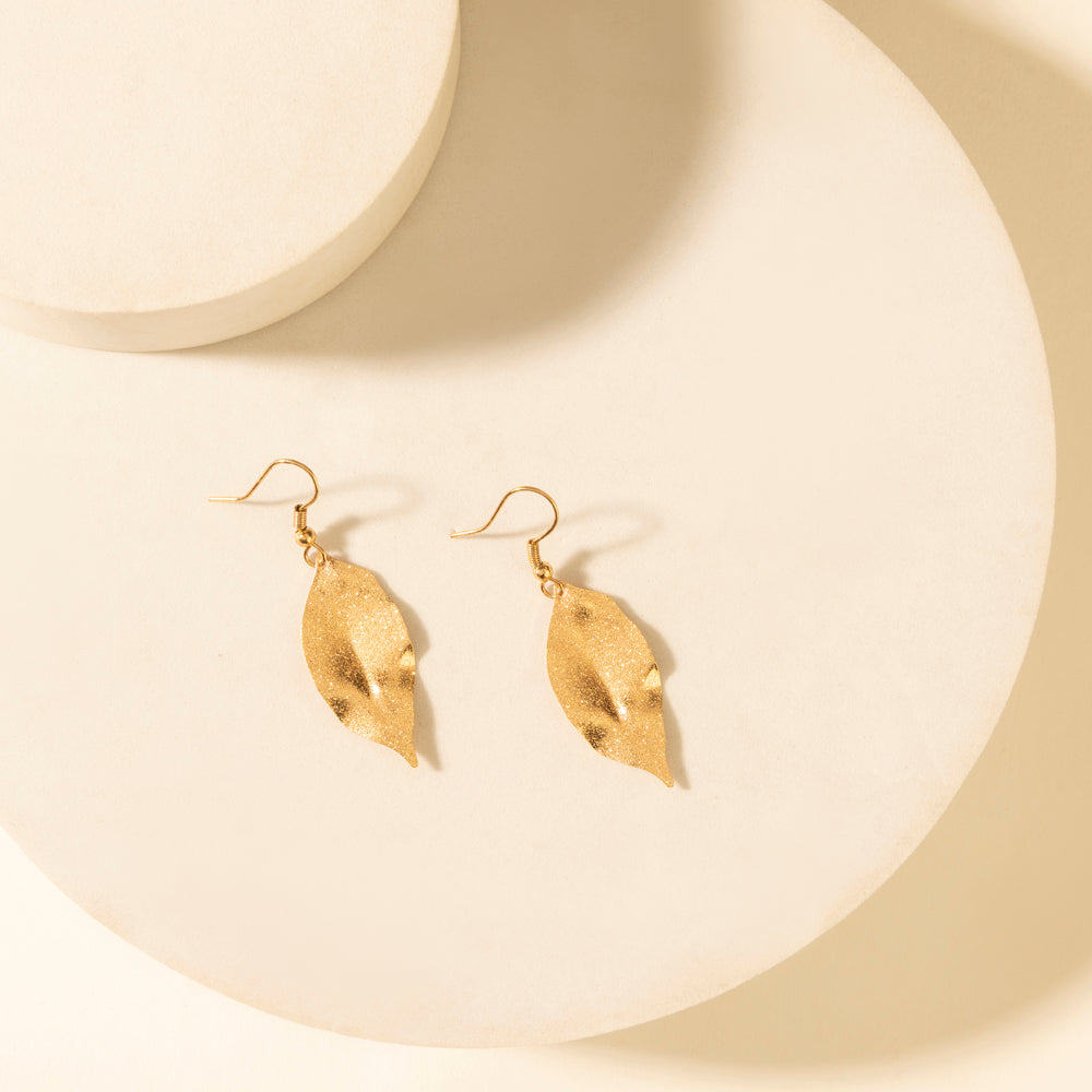Boucles d'oreilles Myra Suntrail Leaf en Ambre vieilli