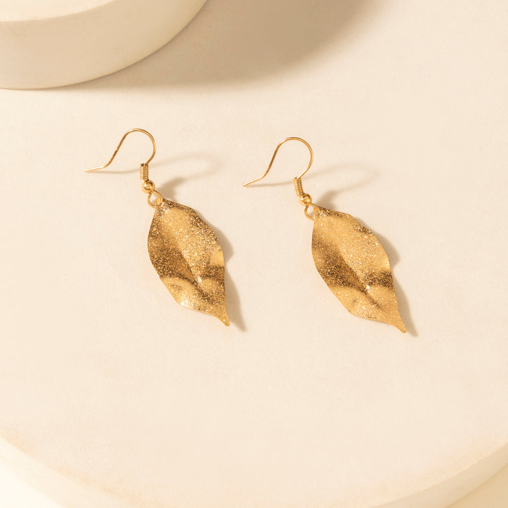 Boucles d'oreilles Myra Suntrail Leaf en Ambre vieilli