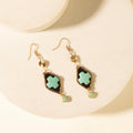 Boucles d'oreilles trèfle Myra Four Trails en turquoise du désert