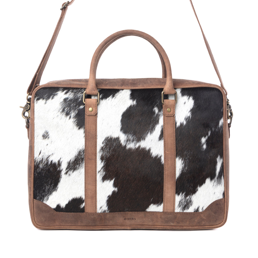 Sacoche d'ordinateur portable en cuir Hairon Myra Ironpeak anthracite