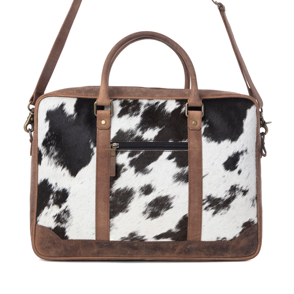 Sacoche d'ordinateur portable en cuir Hairon Myra Ironpeak anthracite