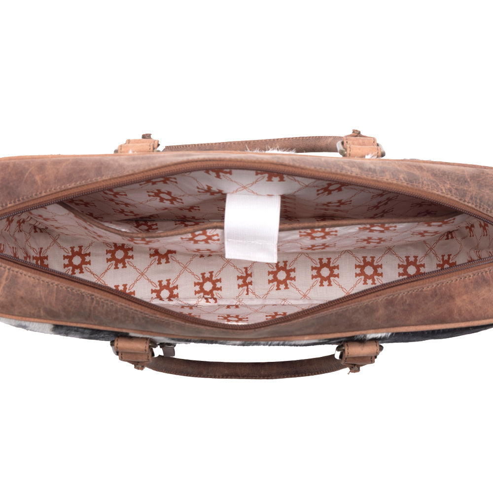 Sacoche d'ordinateur portable en cuir Hairon Myra Ironpeak anthracite