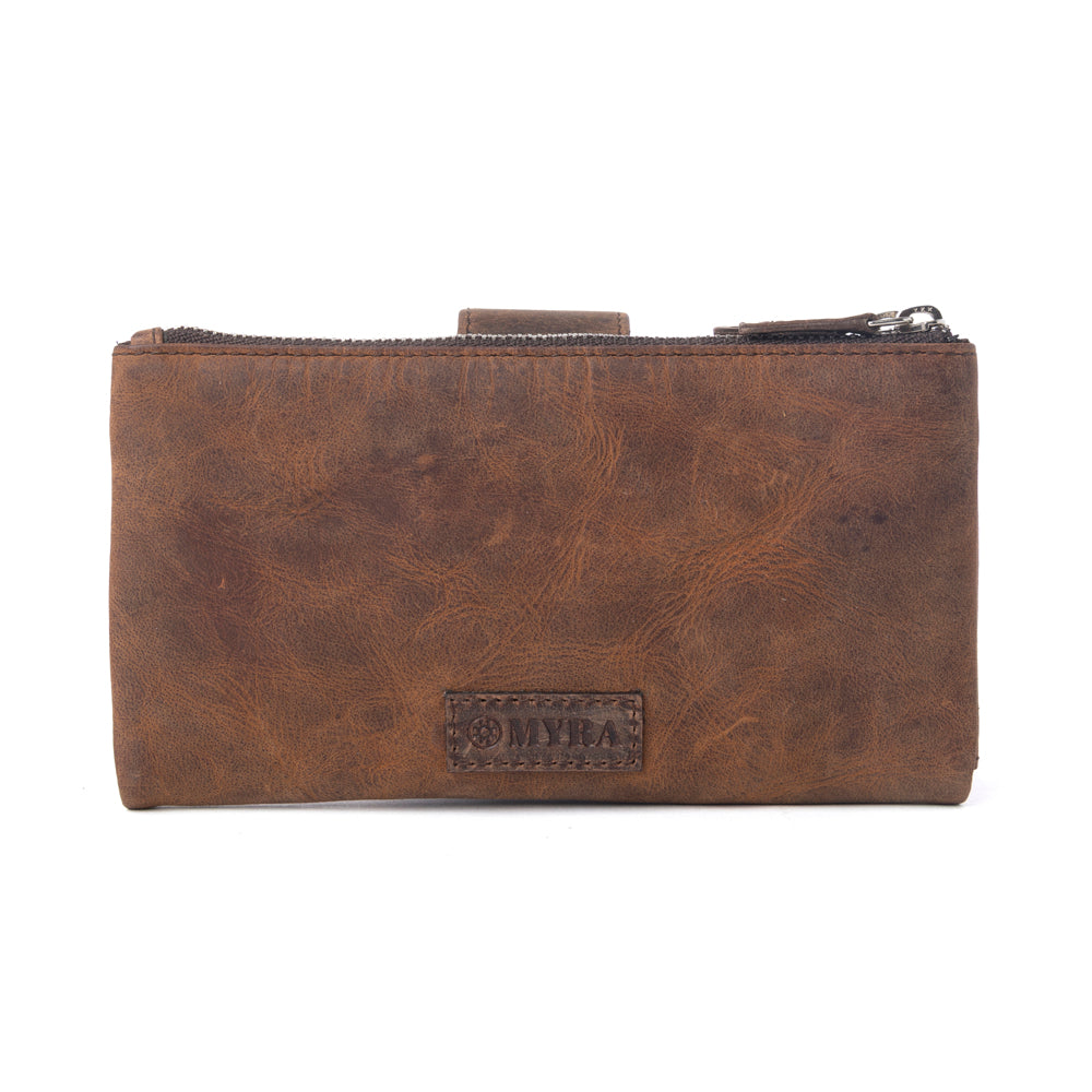 Portefeuille en cuir pour femme Myra Iron Hill Concho en Ochre Veil