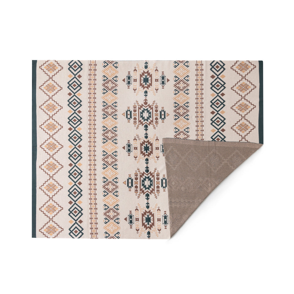 Jeté en tricot de coton Myra Canyon Sandstone Geo pour votre canapé de style western