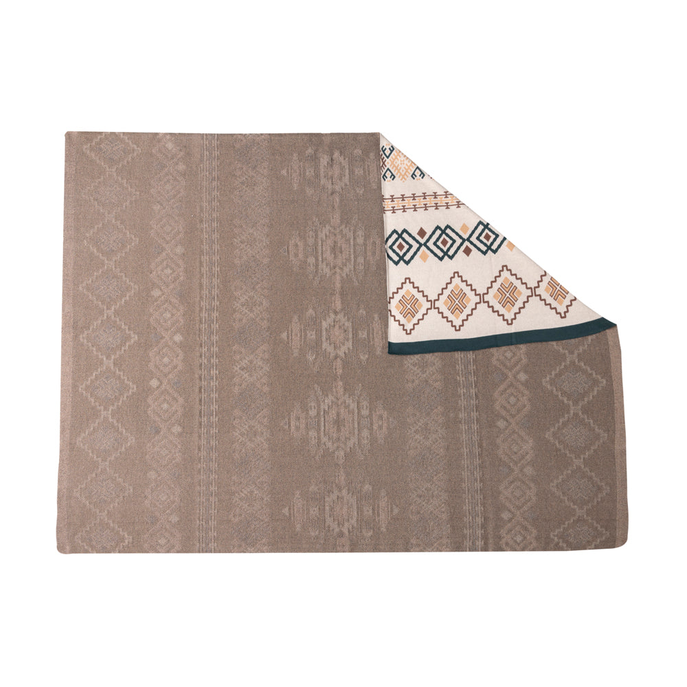 Jeté en tricot de coton Myra Canyon Sandstone Geo pour votre canapé de style western