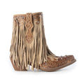 Bottes à franges Nashville Nights Myra pour femme, coloris Ember, en cuir véritable façonné main avec pierres Swarovski