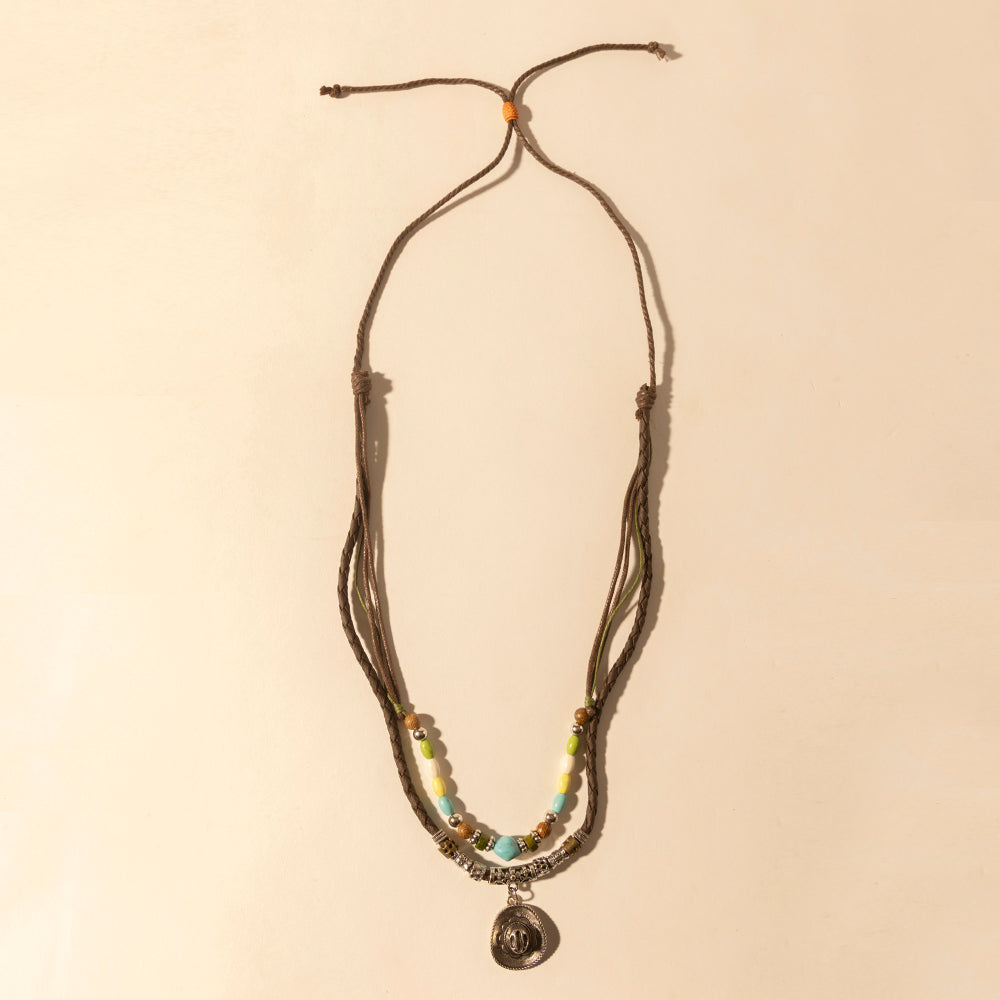 Collier Myra Santa Rosa à cordon avec perles et détail concho pour femme, style western